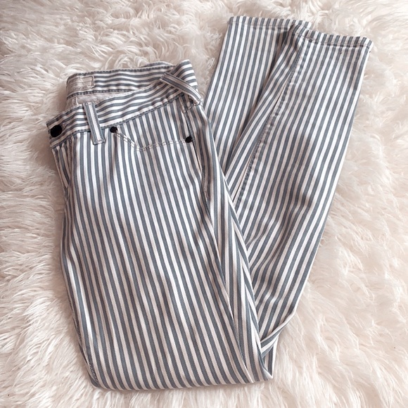 Free People low rise Striped Skinny Jeans - Picture 2 of 7